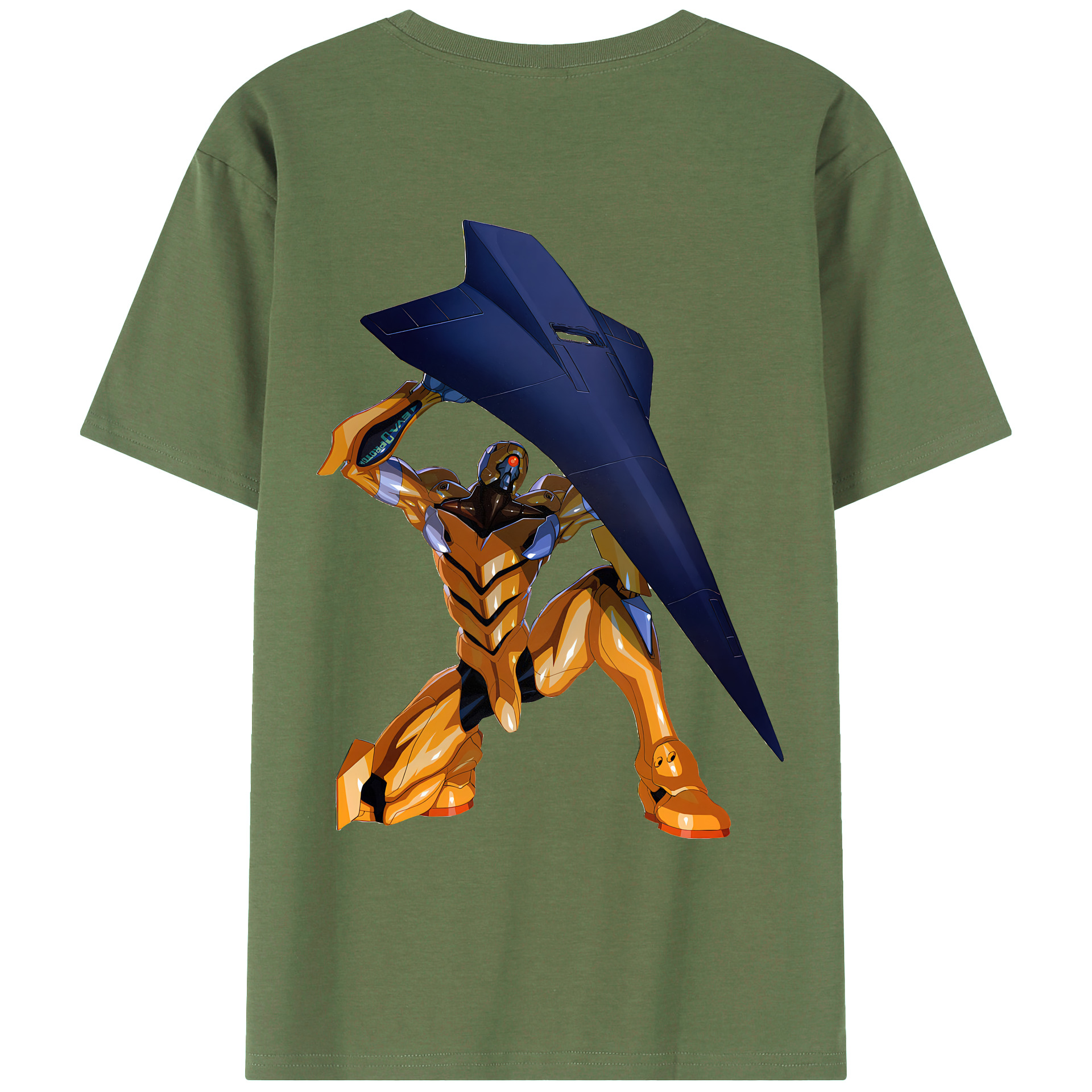 （画像用） EVA 新世紀エヴァンゲリオン 綿100％ メンズ半袖Tシャツ（バックプリント） 通気性